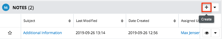 SugarPortal Sugar KBNotesCreate