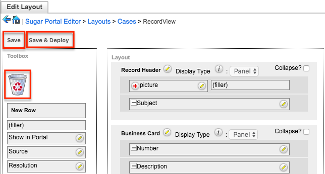 SugarPortalEditor RVLayout