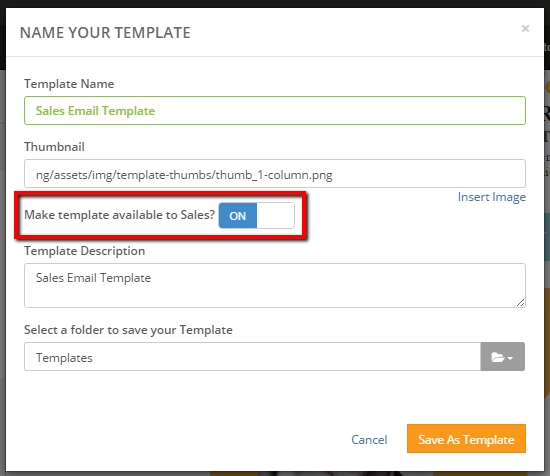 sales template