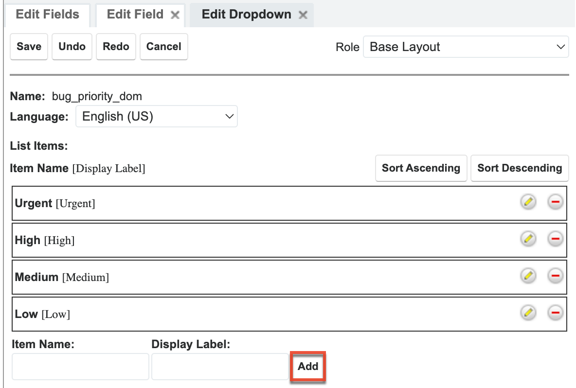 Add NULL value
