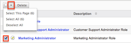 RoleMgmt CheckboxSelection