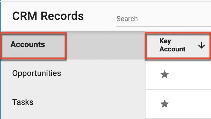 SM UG Accounts sortkey
