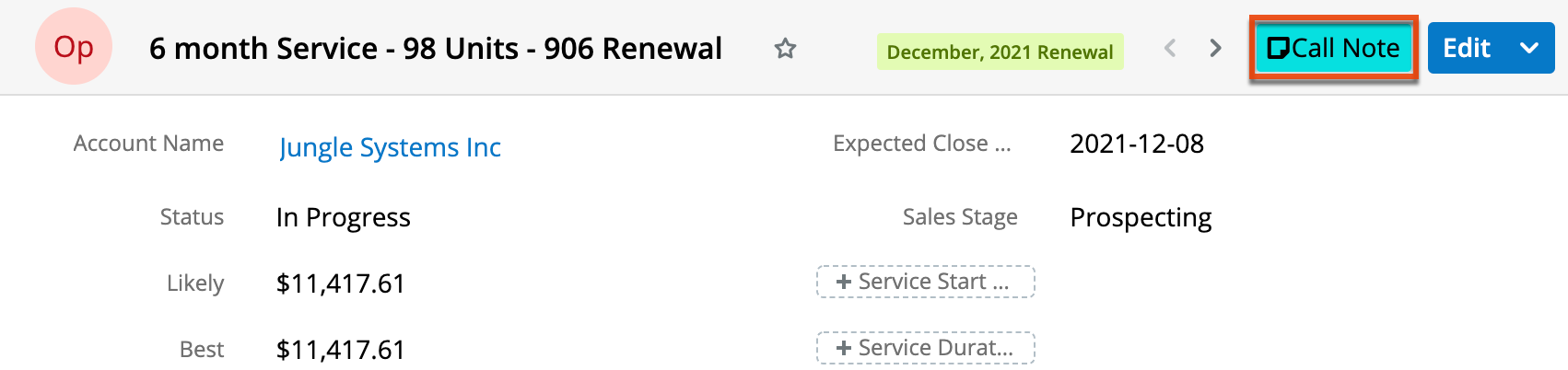 callnote buttonexample