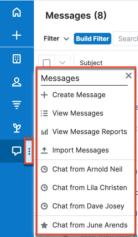 Messages ModuleTabMenus