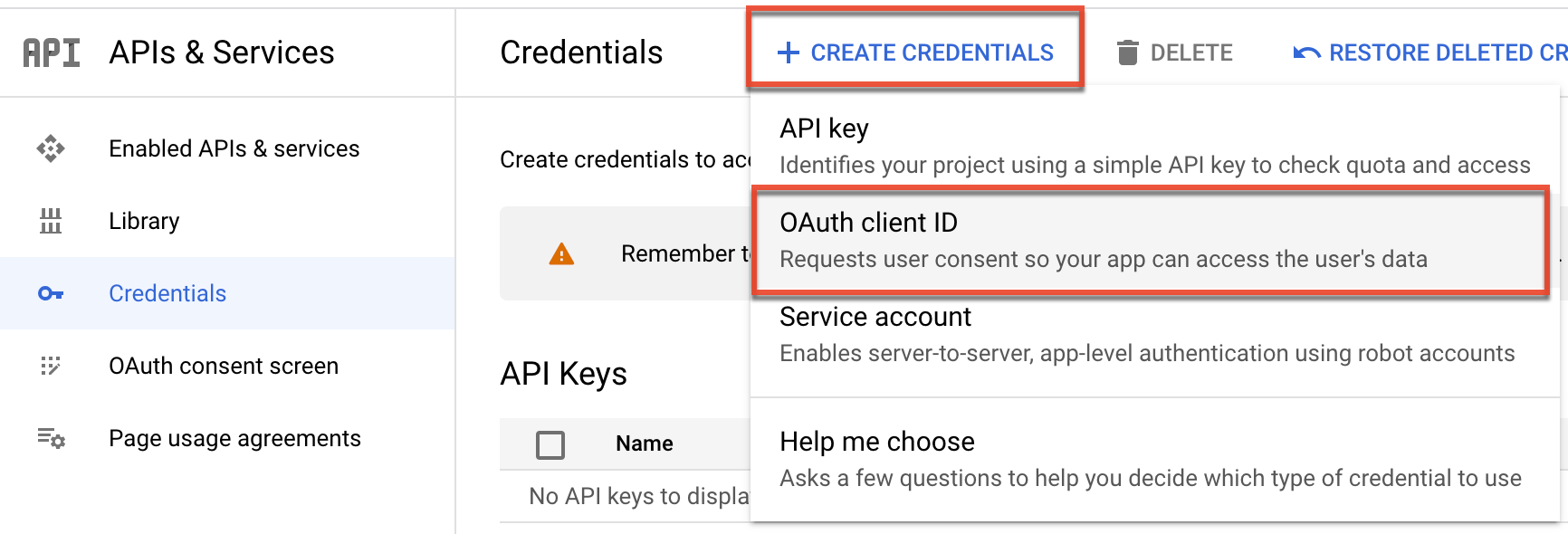 IntegratingWithGoogleForAdmins_CreateCredentials_OAuthClientID