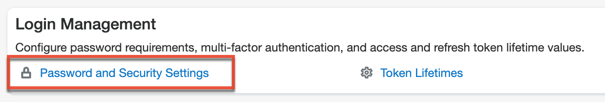 SugarCloudSettings Home PWSecuritySettings MFA
