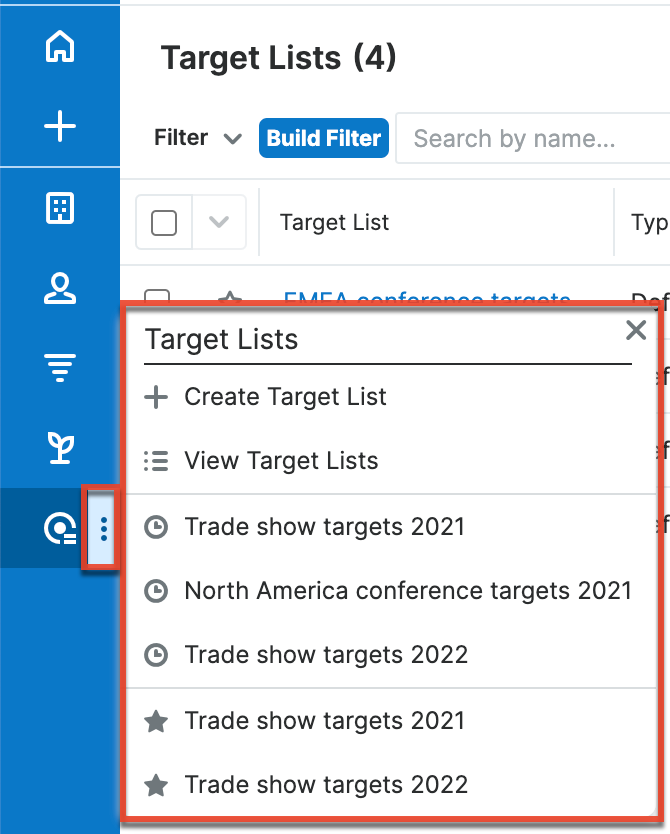TargetLists ModuleTabMenu