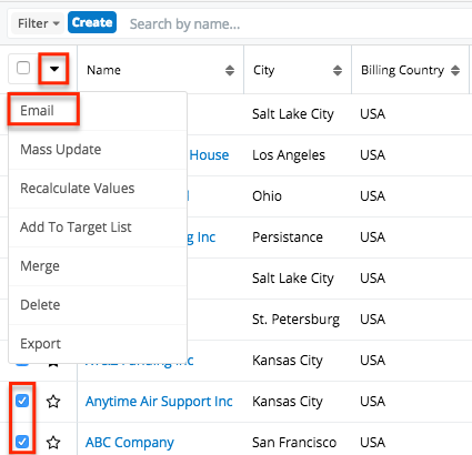 UI ListView EmailOption