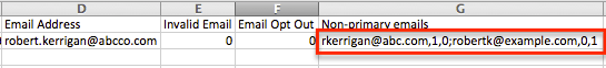 ImportFile NonPrimaryEmails