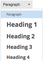 UI TinyMCE Paragraph