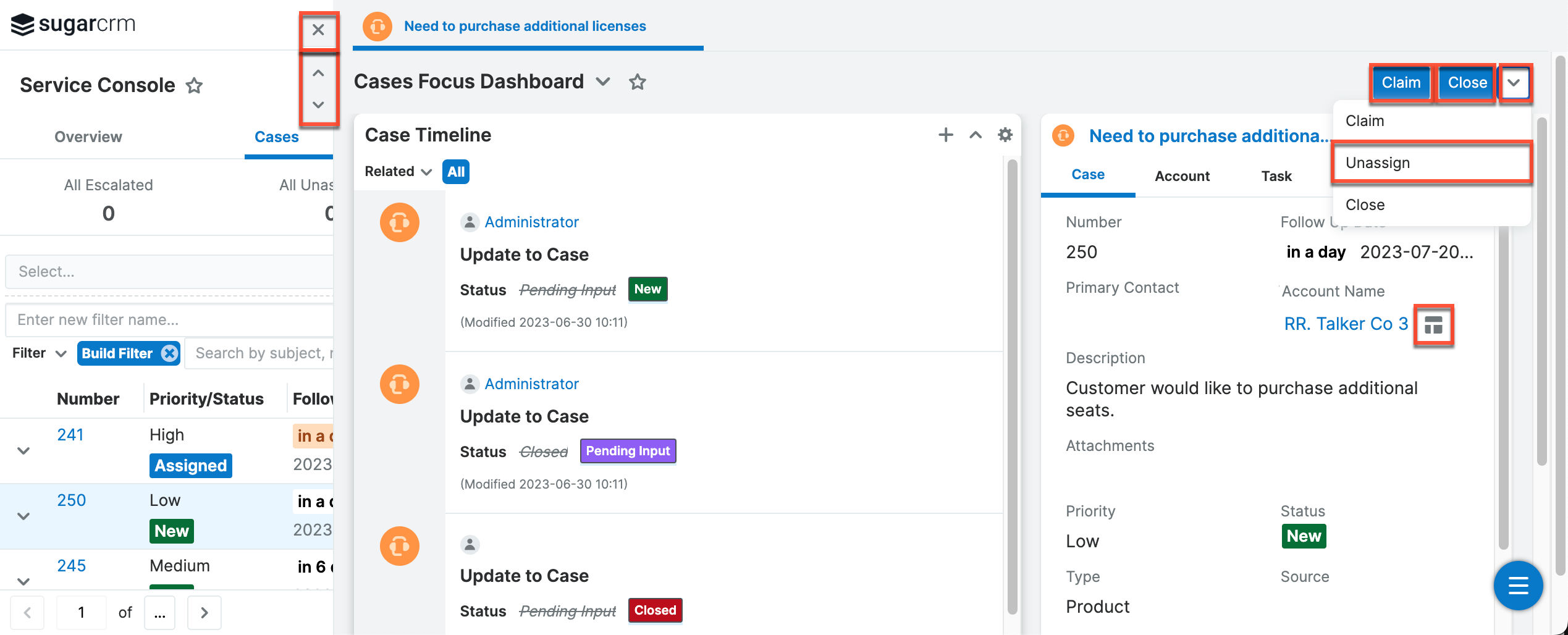 ServiceConsole CaseDetailDrawer2
