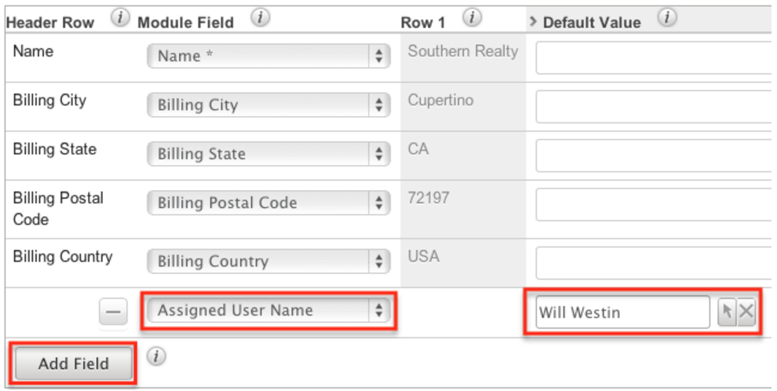 ImportWizard AddField