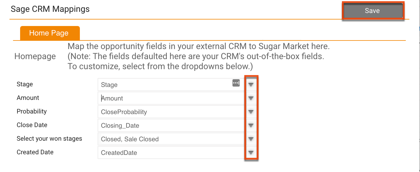 SM IG Sage crmmappings