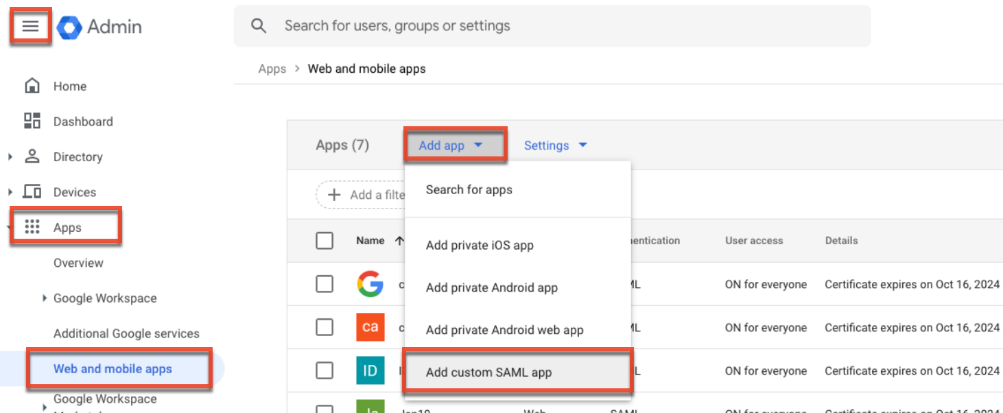 ConfiguringSSOWithGoogleUsingSAML_GoogleAdmin_App_AddApp