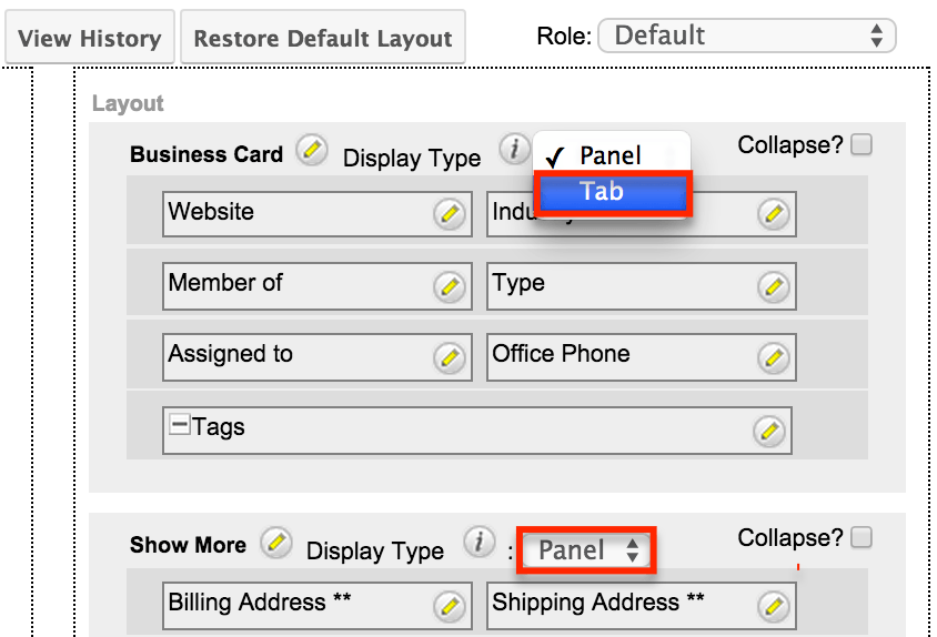 Studio7.7 Display TabPanel