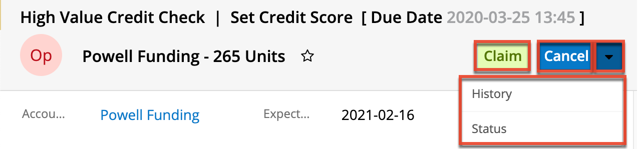 Self-ServiceProcessActionsMenu