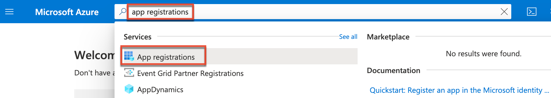 AzurePortal AppRegistrations