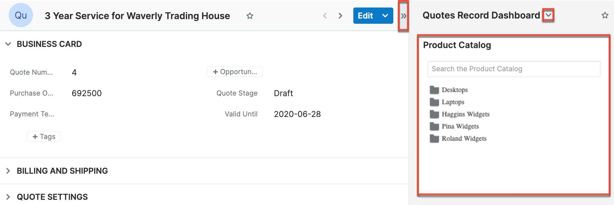 QuotesProductCatalogDashlet2