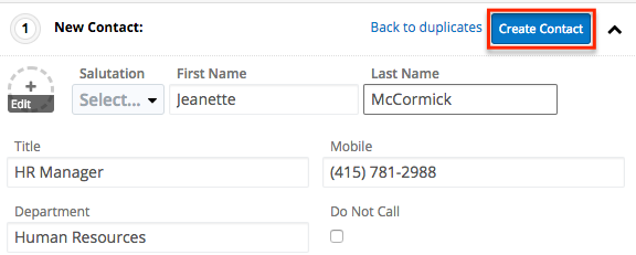 Contacts LeadConversion CreateContact