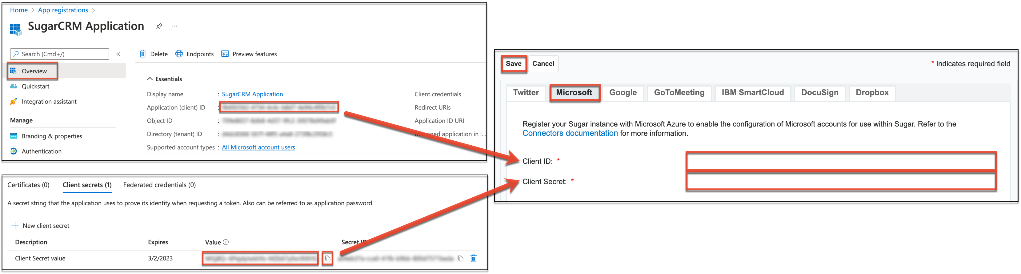 How to fill in Sugar Connectors 