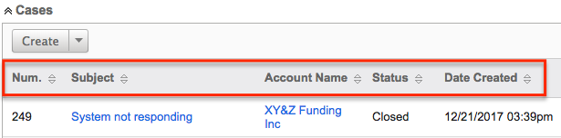 UI DetailView SubPanels ColumnSort