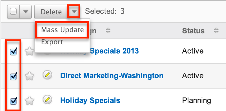 Campaigns_ListView_ActionsMenu_MassUpdate