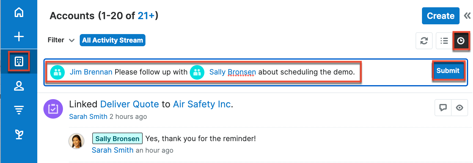 Creating via List View