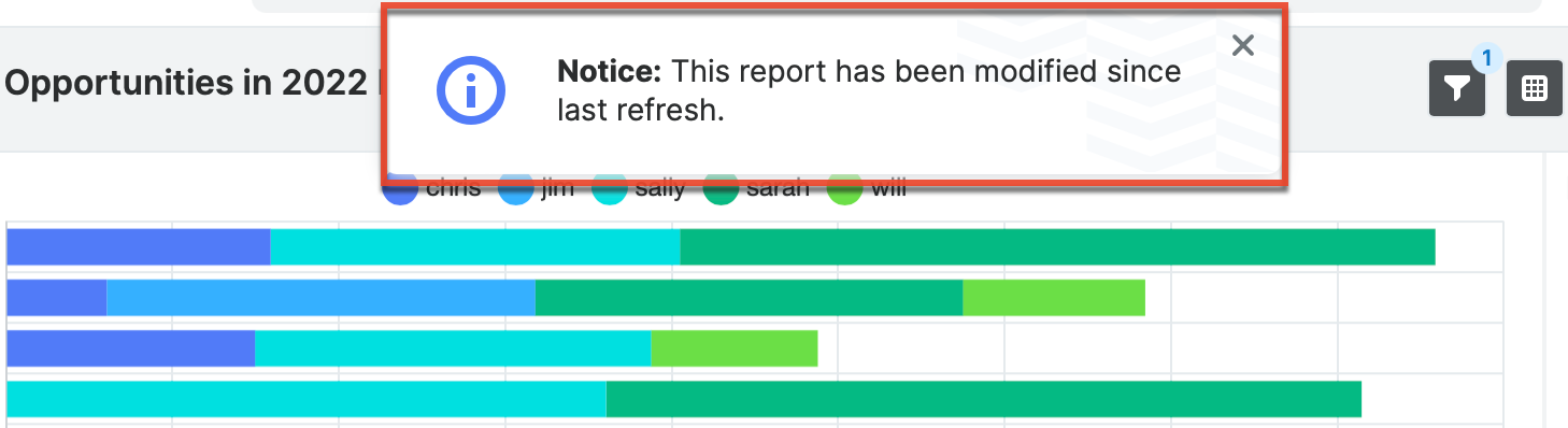 Report has been updated since last run