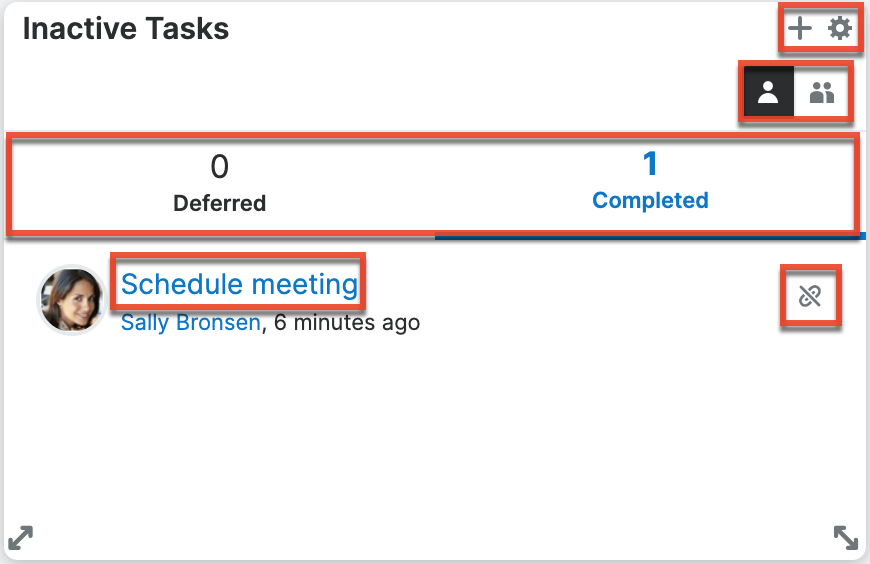 Inactive Tasks dashlet