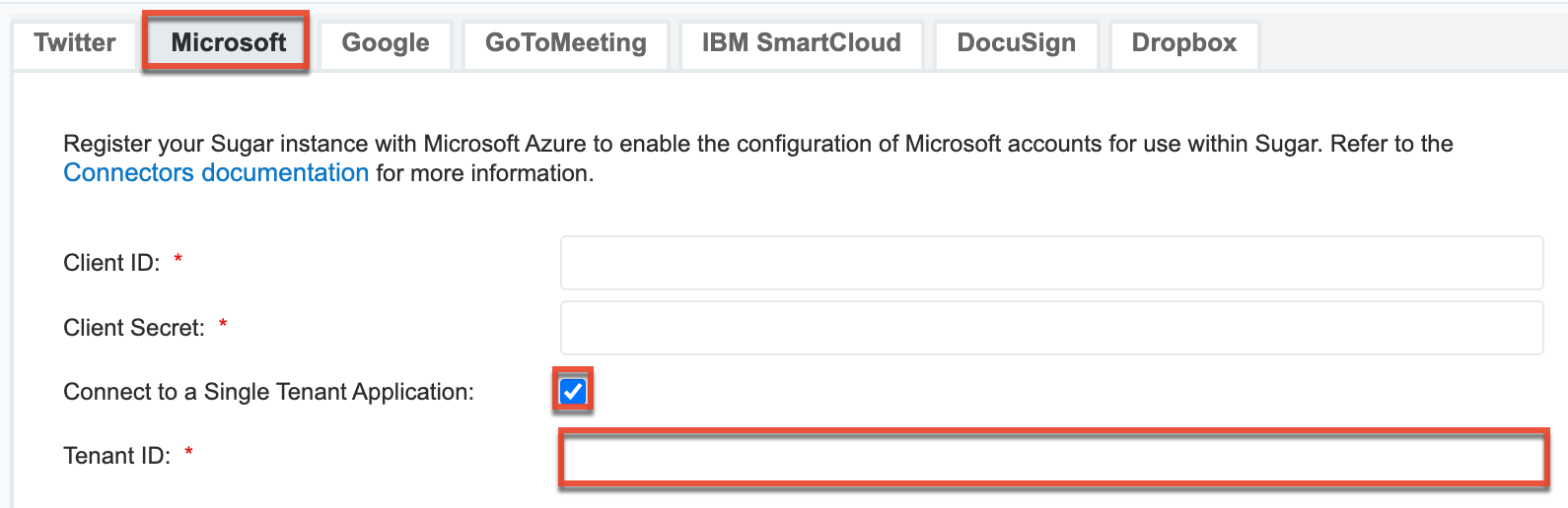 IntegratingWithMicrosoftConnectorForAdmins_SetConnectorProperties_TenantID