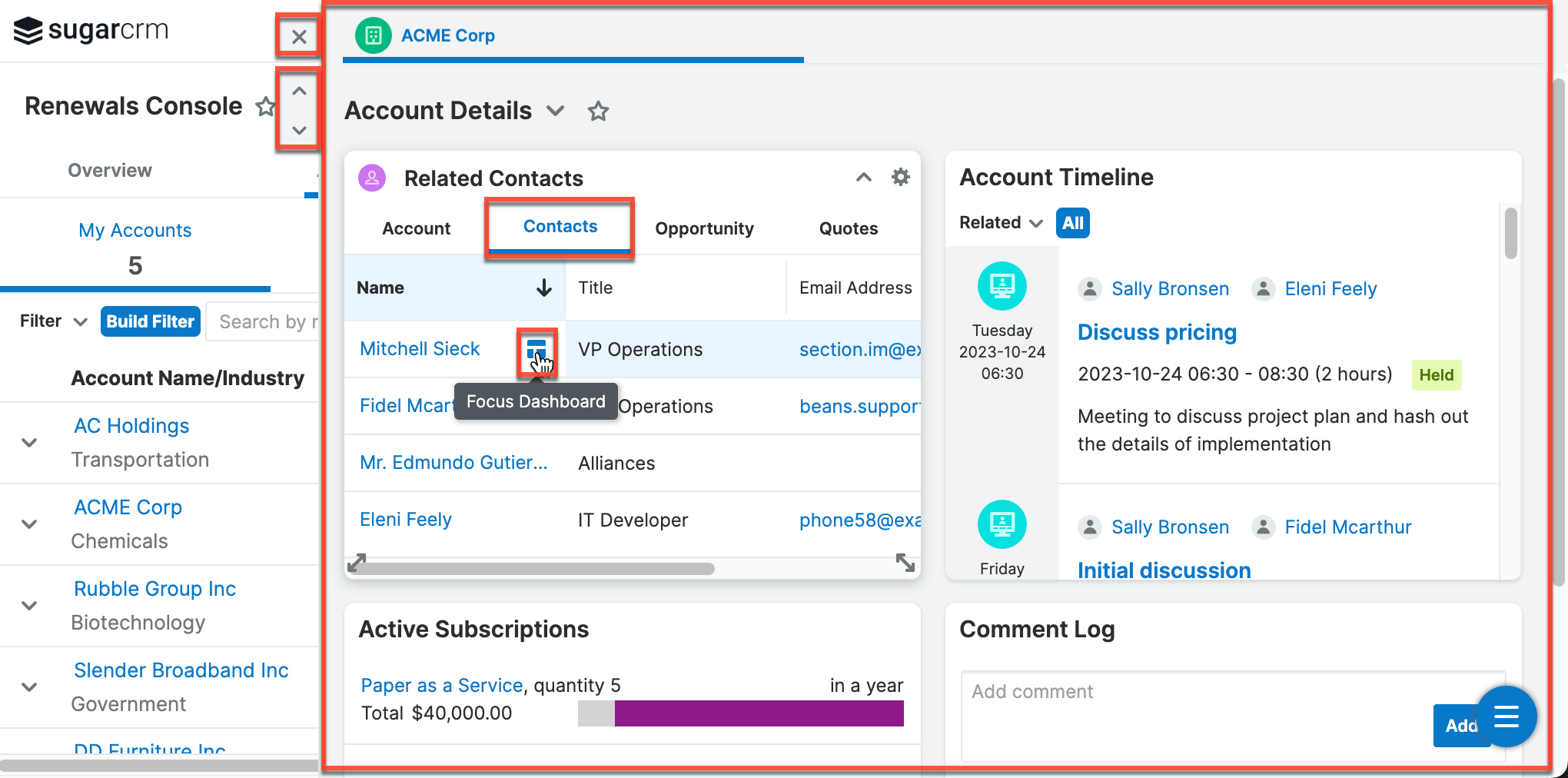 RenewalsConsole AccountDetailDrawer