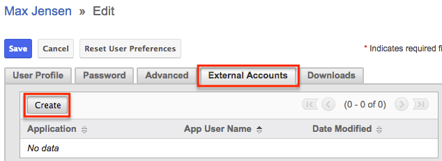 Profile ExternalAccounts Create