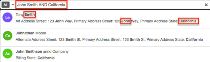 Search Operators QuickSearchResult Ex1