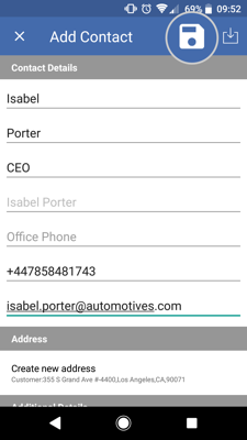 How to add a new contact - Android 5