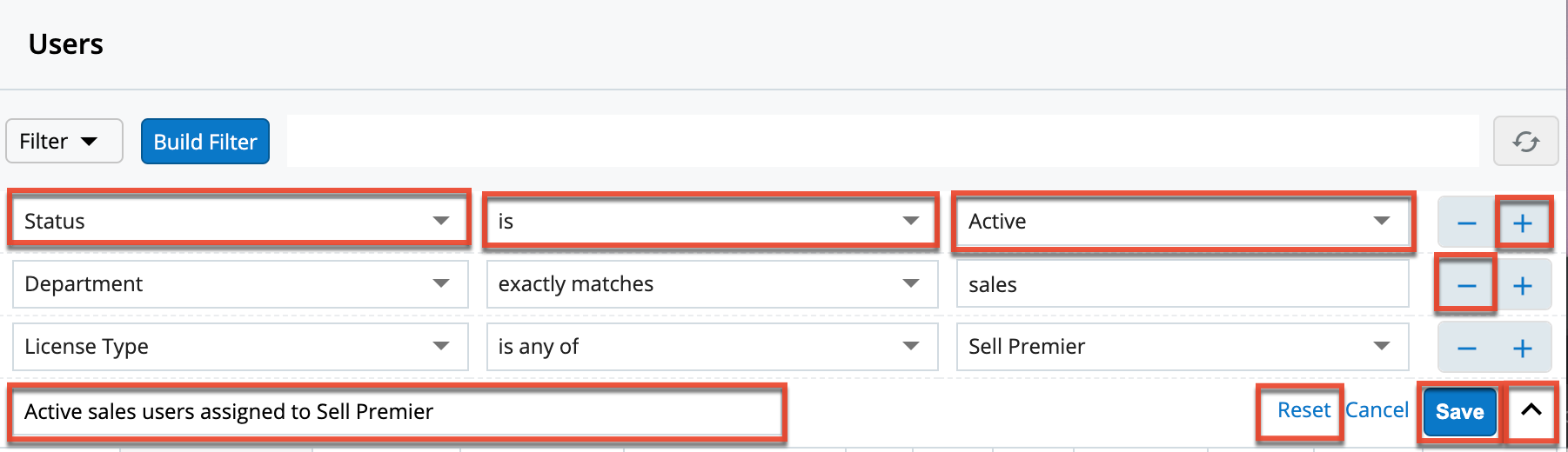 SugarCloudSettings Users CustomFilters