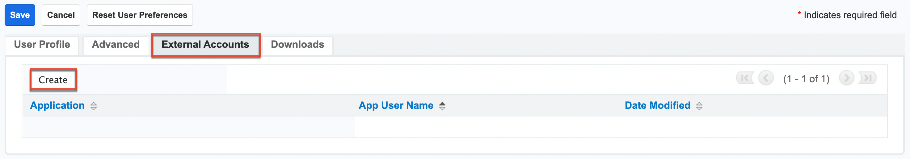 Sugar Profile ExternalAccounts