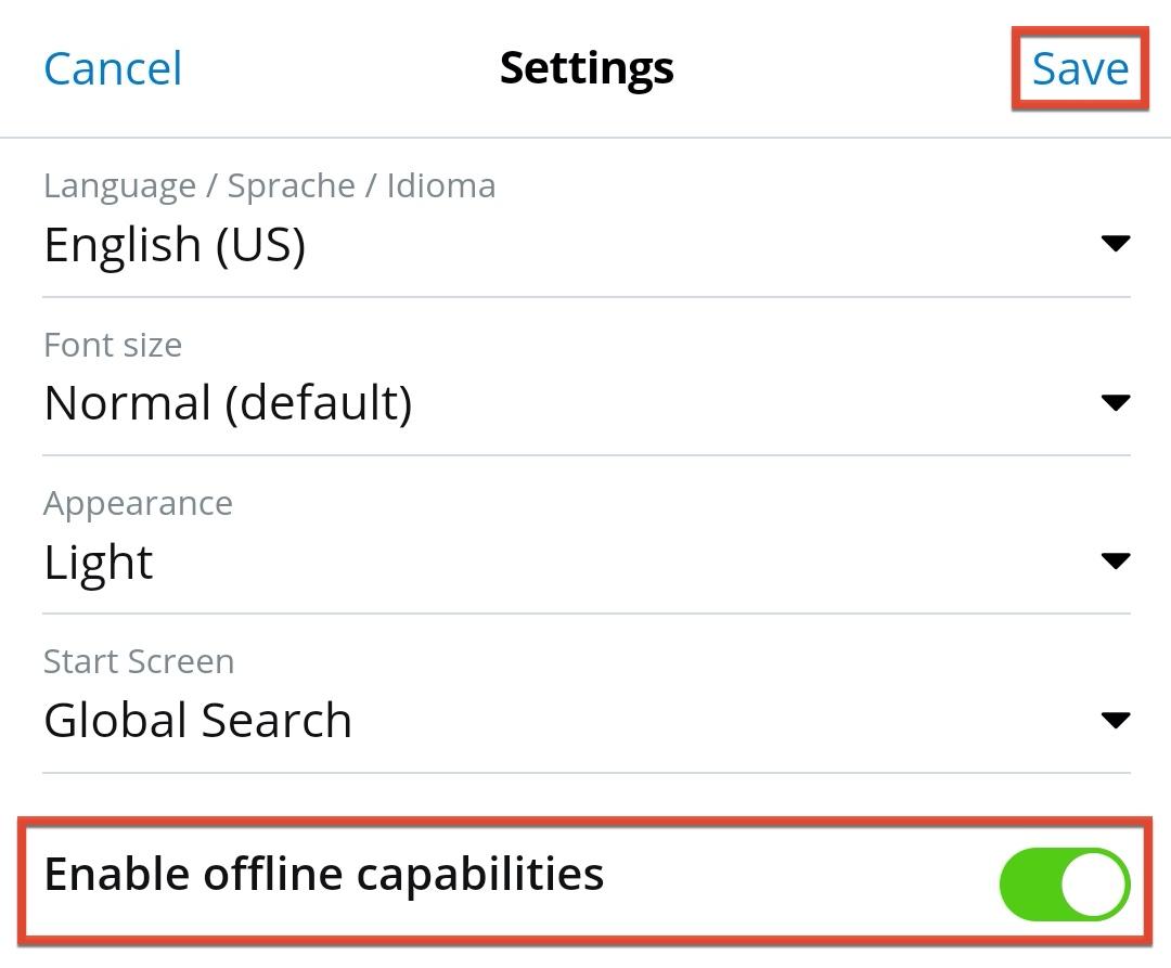 EnableOfflineCapabilities
