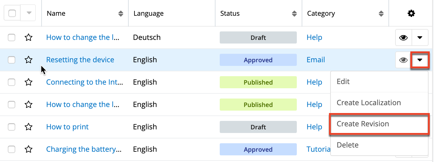 KB7.7 Create Revision ListView