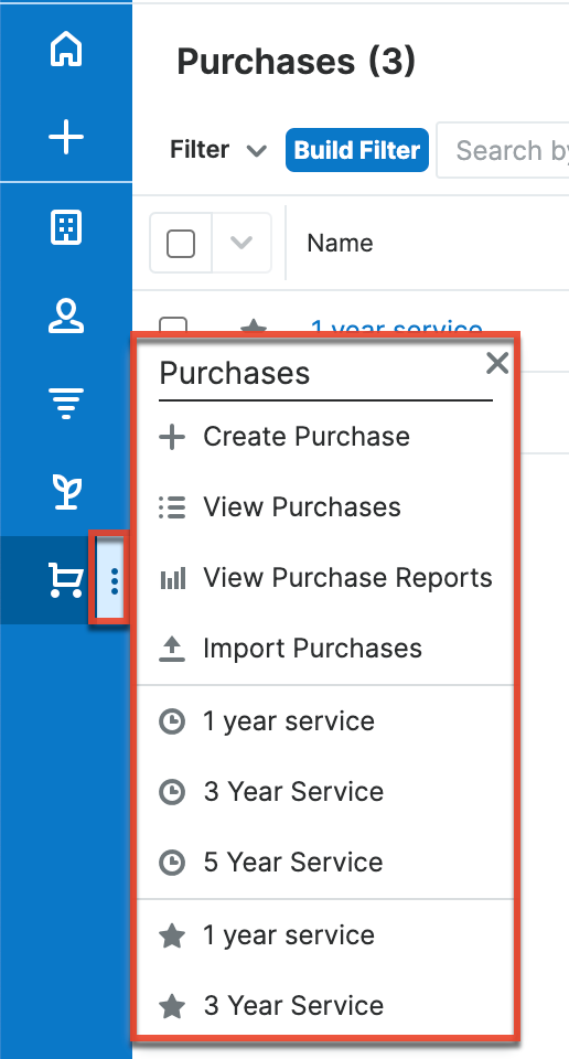 Purchases ModuleTabMenu