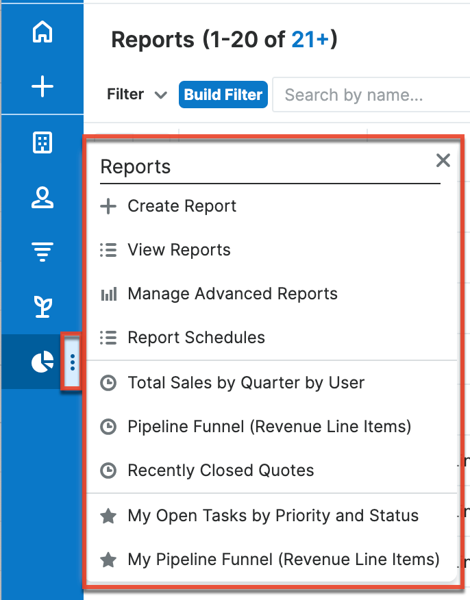 Reports ModuleTabMenu