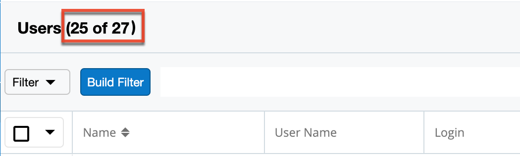 SugarIdentity UsersListView TotalRecordCount