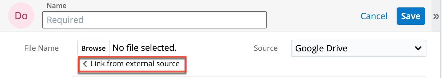 Documents CreatingViaGoogleDocs LinkFromExternalSource