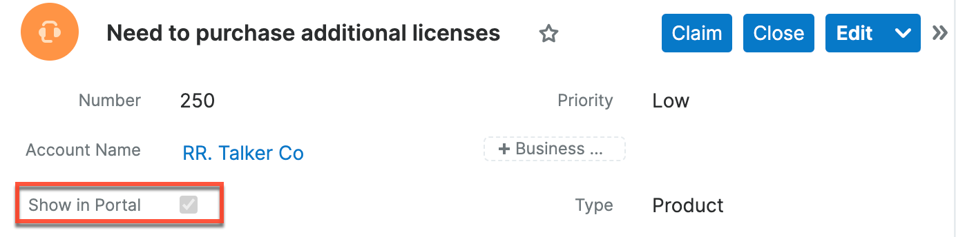 Cases Notes DisplyInPortal
