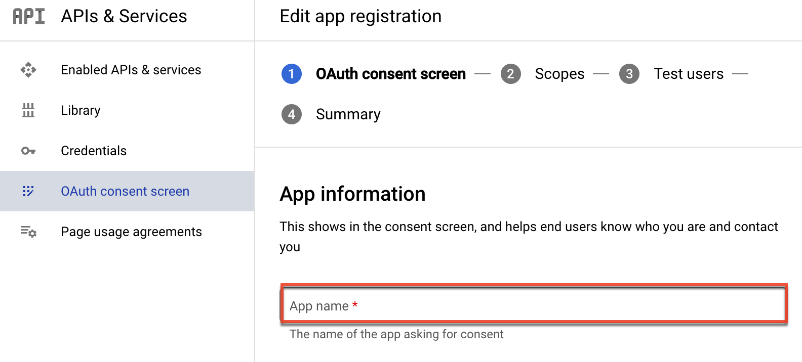 Provide required information