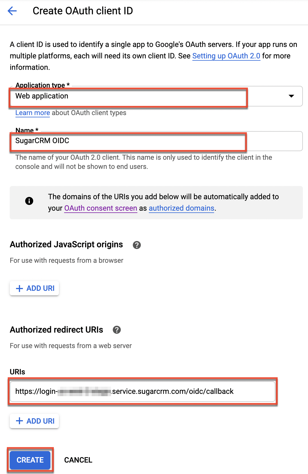 Google CreateOAuthClientID