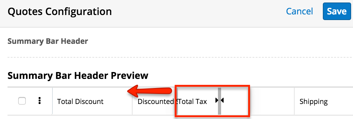 reorder quotes config