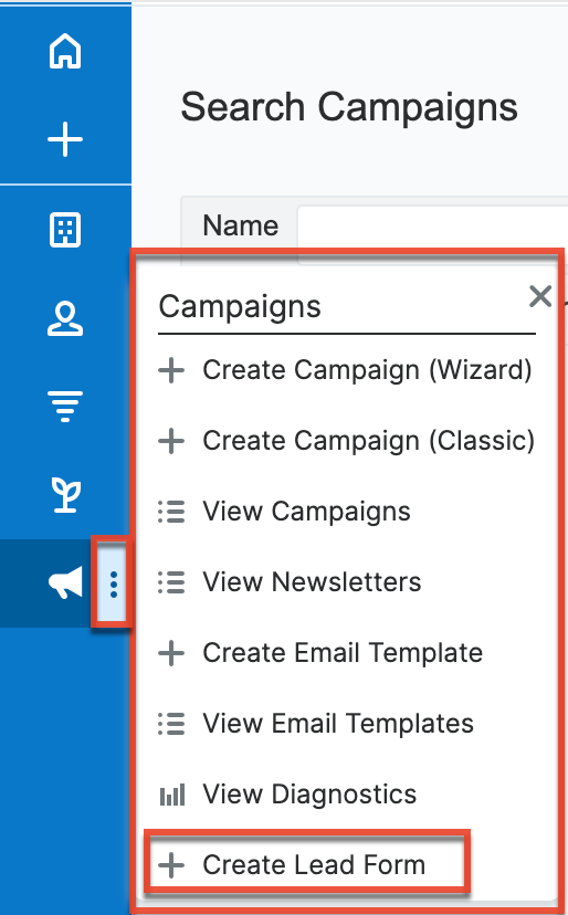 Campaigns CreateLeadForm