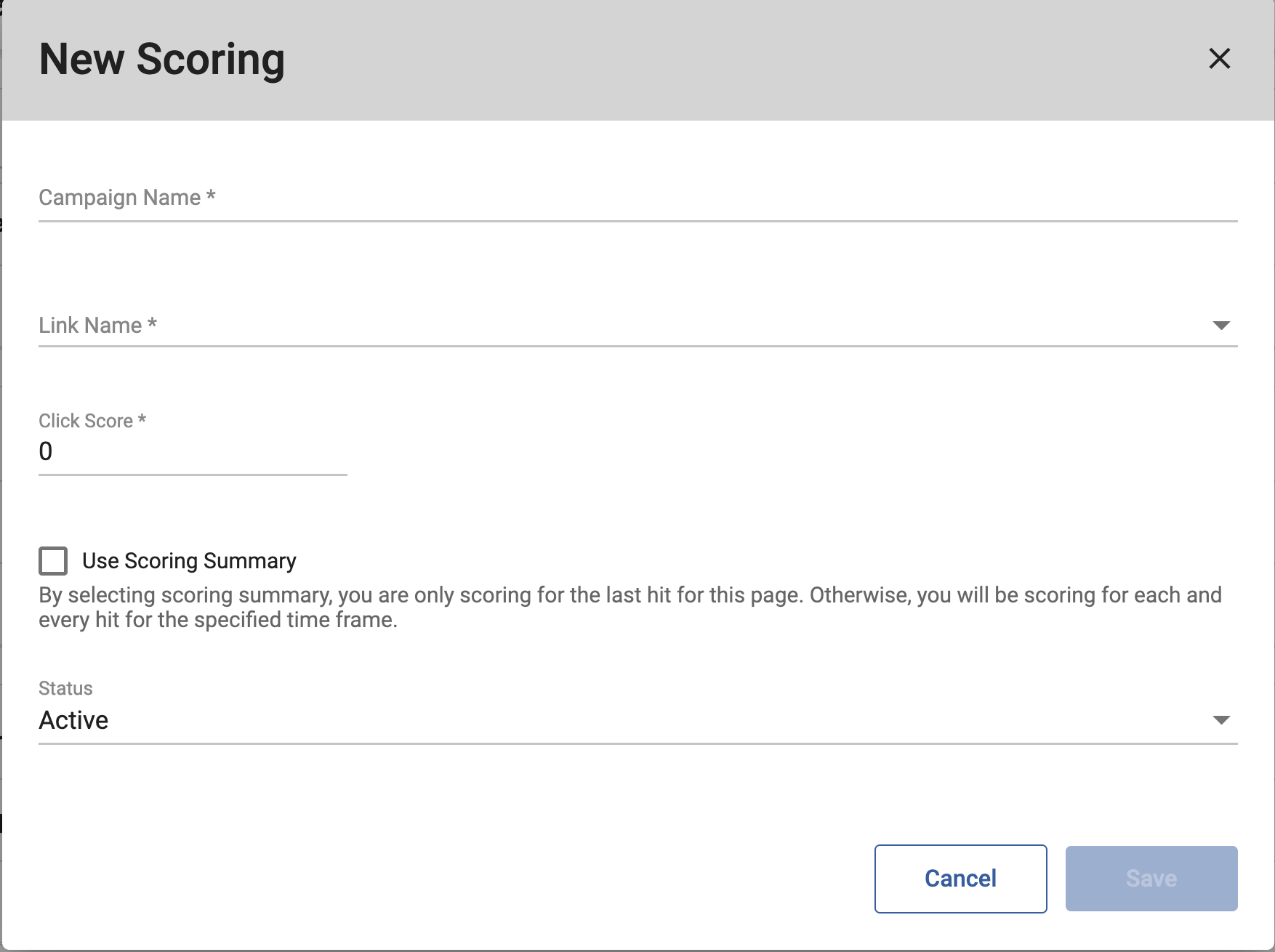 SM UG Scoring email clickthrough