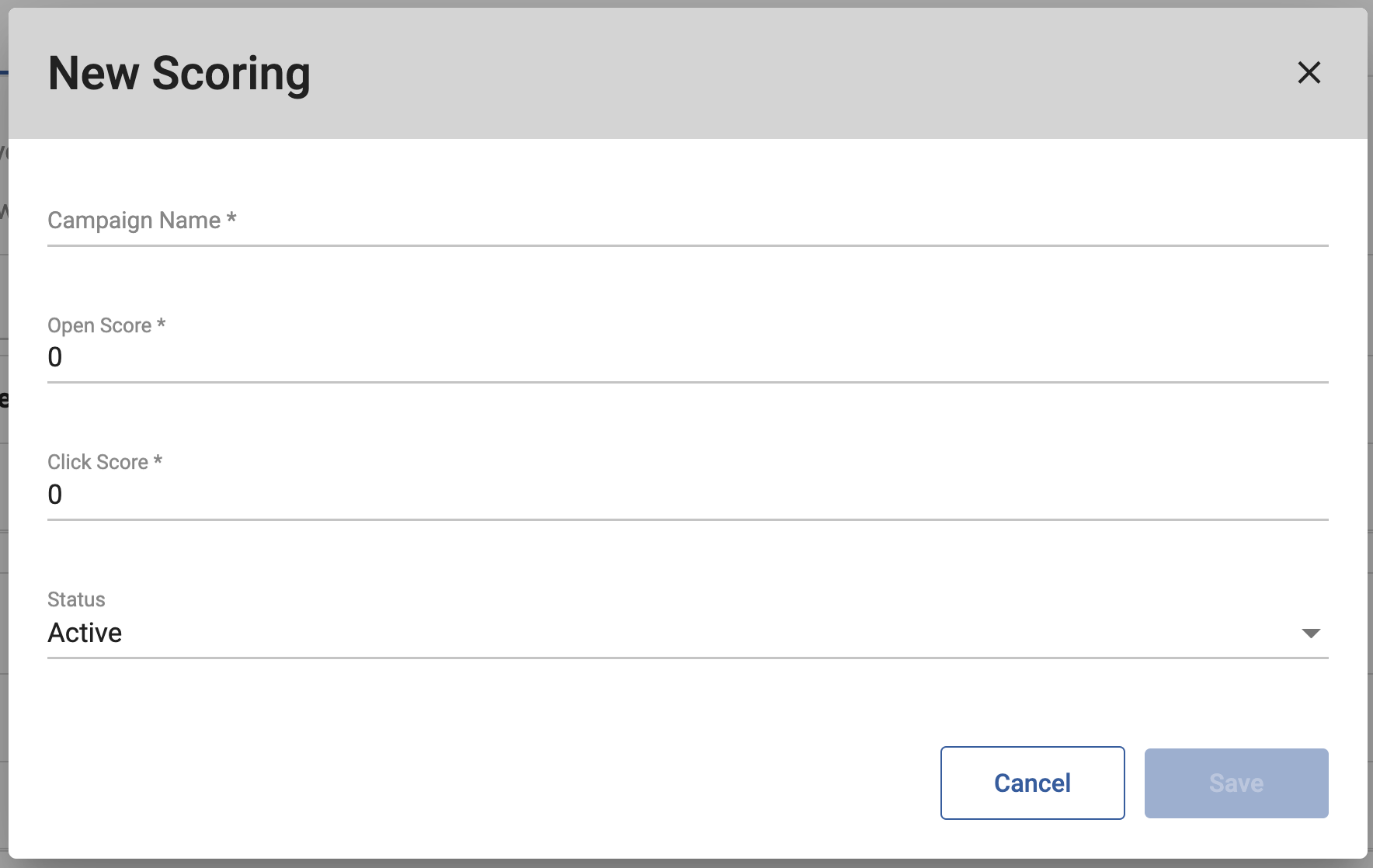 SM UG Scoring emailcampaign