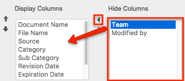 LegacySearch AdvSearch LayoutOptions HideColumn